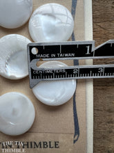 Load image into Gallery viewer, Vintage Mother of Pearl Shank Shell Buttons - Card of 7 - 19mm (3/4 inch)