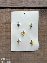 Load image into Gallery viewer, Vintage Yellow Plastic Buttons - Card of Five - 20mm (3/4 inch)