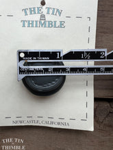 Load image into Gallery viewer, Vintage Plastic Faux Leather Flap Button - Single Button with Shank Back - Dark Gray - 30mm (1 1/8 Inch)