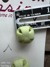 Load image into Gallery viewer, Vintage 'Lansing' Brand Plastic Button - Light Green Bun Button - 13mm (3/8 Inch)