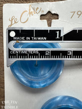 Load image into Gallery viewer, Vintage Light Blue Mottled Blue and White Plastic Buttons - 28mm (1 1/8 Inch)