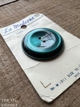 Load image into Gallery viewer, Vintage "La Moderne' Large Jacket Button - 43mm (1 5/8 Inch) - On Original Card