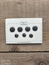 Load image into Gallery viewer, Vintage Norwegian Pewter Buttons - Scandinavian Hammered Silver Buttons for Sweaters and Knitwear - Set of 7