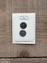 Load image into Gallery viewer, Norwegian Pewter Buttons - Vintage Scandinavian Silver Buttons for Sweaters and Knitwear - 20mm