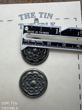 Load image into Gallery viewer, Norwegian Pewter Buttons - Vintage Scandinavian Silver Buttons for Sweaters and Knitwear - 20mm