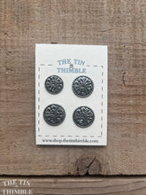 Load image into Gallery viewer, Norwegian Pewter Buttons - Vintage Scandinavian Silver Buttons for Sweaters and Knitwear - 20mm