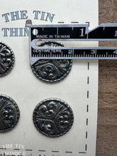 Load image into Gallery viewer, Norwegian Pewter Buttons - Vintage Scandinavian Silver Buttons for Sweaters and Knitwear - 20mm