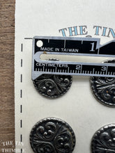 Load image into Gallery viewer, Norwegian Pewter Buttons - Vintage Scandinavian Silver Buttons for Sweaters and Knitwear - 20mm