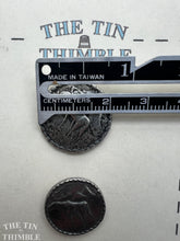 Load image into Gallery viewer, Norwegian Pewter Reindeer Buttons - Vintage Scandinavian Silver Buttons for Sweaters and Knitwear - 20mm