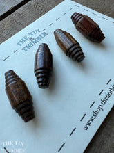 Load image into Gallery viewer, Vintage Wood Toggle Closure - Set of 4 Wood Toggles - 31mm (1 1/4  Inch)