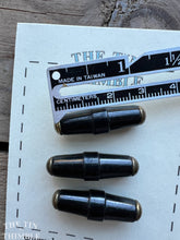 Load image into Gallery viewer, Vintage Toggle Closures - Set of 3 - 30mm (1 1/4 Inches) x 10mm - Black & Brass