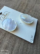 Load image into Gallery viewer, Vintage Mother of Pearl Buttons - 25mm x 20mm - Set of 2 - La Mode Made in Italy