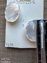 Load image into Gallery viewer, Vintage Mother of Pearl Buttons - 25mm x 20mm - Set of 2 - La Mode Made in Italy