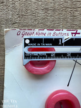 Load image into Gallery viewer, Vintage Buttons - Pink Plastic Buttons - Card of Two - 18mm or 22mm