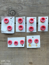 Load image into Gallery viewer, Vintage Buttons - Pink Plastic Buttons - Card of Two - 18mm or 22mm