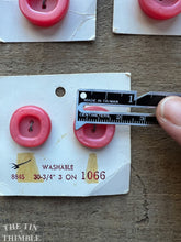 Load image into Gallery viewer, Vintage Buttons - Pink Plastic Buttons - Card of Two - 18mm or 22mm
