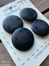 Load image into Gallery viewer, Authentic Vintage Tagua Midnight Blue Buttons - Card of 4 - 27mm (1 1/8 Inch)