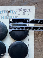 Load image into Gallery viewer, Authentic Vintage Tagua Midnight Blue Buttons - Card of 4 - 27mm (1 1/8 Inch)