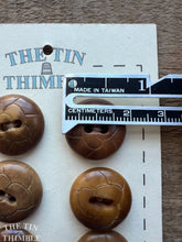 Load image into Gallery viewer, Authentic Vintage Tagua Buttons - Card of 6 - 20mm (3/4 Inch)