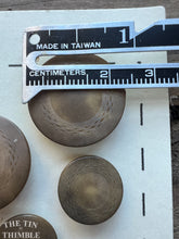 Load image into Gallery viewer, Authentic Vintage Tagua Buttons - Card of 12 - 23mm (1/2 Inch) and 15mm (5/8 Inch) - 1920s Vegetable Ivory