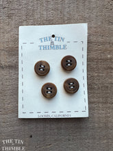 Load image into Gallery viewer, Authentic Vintage Tagua Buttons - Card of 4 - 15mm (5/8 Inch) - Vegetable Ivory Buttons