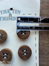 Load image into Gallery viewer, Authentic Vintage Tagua Buttons - Card of 4 - 15mm (5/8 Inch) - Vegetable Ivory Buttons