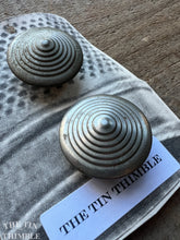 Load image into Gallery viewer, Vintage Silver Spiral Cone Buttons - Set of 2 - 28mm (1 1/8 Inches)- Silver Metal Tight Top Buttons