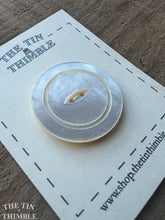 Load image into Gallery viewer, Vintage Mother of Pearl Button - 37 mm (1 3/8 Inch) - Single Opalescent Large Shell Button