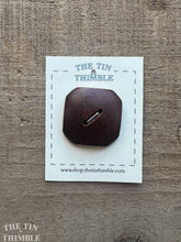Load image into Gallery viewer, Vintage Square Wood Button - Dark Cherry Button - 38mm (1 1/2 Inch)
