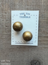 Load image into Gallery viewer, Painted Gold Sphere Buttons - Vintage Wood Buttons - 22mm