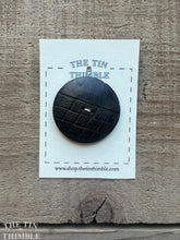 Load image into Gallery viewer, Vintage Carved Wood Button - Black Wood Button - 45mm (1 3/4 Inch)