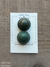 Load image into Gallery viewer, Vintage Green Wood Buttons - Painted Green Button - 30mm (1 1/8 Inch)
