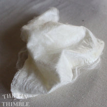 Load image into Gallery viewer, Silk Hankies / Mawata / Hand Dyed / Silk Fiber / Spinning / Felting / Natural White / 1/4 Oz / Hand Dyed Silk / Silk Hanky
