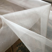 Load image into Gallery viewer, 100% Silk Shantung Organza Fabric Yardage in Natural White -1 Yard - Silk for Felting, Sewing or Dyeing