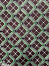 Load image into Gallery viewer, Authentic Vintage Green and Brown Plaid Cotton - By the Yard - 34&quot; Wide - 1930s or 1940s
