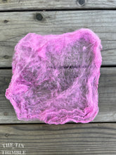 Load image into Gallery viewer, Silk Mulberry Hankies for Spinning or Felting in Cyclamen Pink Purple / 3 Grams / 100% Silk Hankies