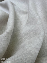 Load image into Gallery viewer, Slub 100% Linen fabric in Cream White - By the Yard - 60" Wide