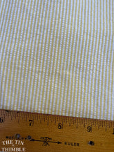 Load image into Gallery viewer, Authentic Vintage Yellow and White Seersucker Stripe Fabric - 38&quot; Wide
