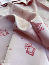 Load image into Gallery viewer, Authentic Vintage Double Faced Eiffel Tower and Arc de Triomphe Jacquard Rayon - Pink - 44" Wide - 1 5/8 Yards