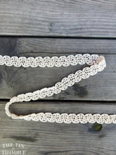 Load image into Gallery viewer, Crocheted Cotton Lace Trim - By the Half Yard - 1" Wide - Vintage Off White