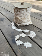 Load image into Gallery viewer, 100% Cotton Vintage Crocheted Trim - Ecru Cotton Flower Trim - Sold by the Half Yard