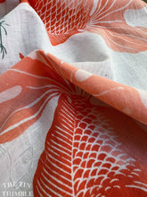 Load image into Gallery viewer, 100% Cotton Vintage Japanese Yukata Fabric - Koi Fish Print Cotton Kimono Fabric - 13.5&quot; Wide
