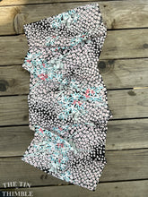 Load image into Gallery viewer, Japanese Kimono Fabric, Authentic Vintage - 14.5" x 1 1/2 Yards" with Crepe Texture - Polyester - Pastel and Black