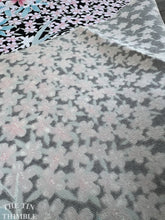 Load image into Gallery viewer, Japanese Kimono Fabric, Authentic Vintage - 14.5" x 1 1/2 Yards" with Crepe Texture - Polyester - Pastel and Black