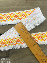 Load image into Gallery viewer, Orange and Yellow Cotton Fringe Trim by the Half Yard - 2" Wide