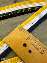 Load image into Gallery viewer, Yellow White and Navy Nylon Trim - Athletic Trim - School Uniform Trim