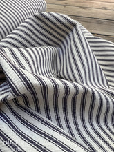 Load image into Gallery viewer, Cotton Ticking Stripe Fabric / 100% Cotton Ticking - 1 Yard - Cotton Fabric / Medium Weight / Classic Ticking Fabric
