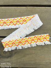 Load image into Gallery viewer, Orange and Yellow Cotton Fringe Trim by the Half Yard - 2" Wide