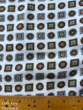 Load image into Gallery viewer, Vintage Printed Flannel - 7/8 Yard - Brown, Orange and Light Blue 100% Cotton Flannel Fabric