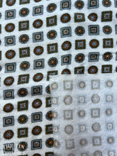 Load image into Gallery viewer, Vintage Printed Flannel - 7/8 Yard - Brown, Orange and Light Blue 100% Cotton Flannel Fabric